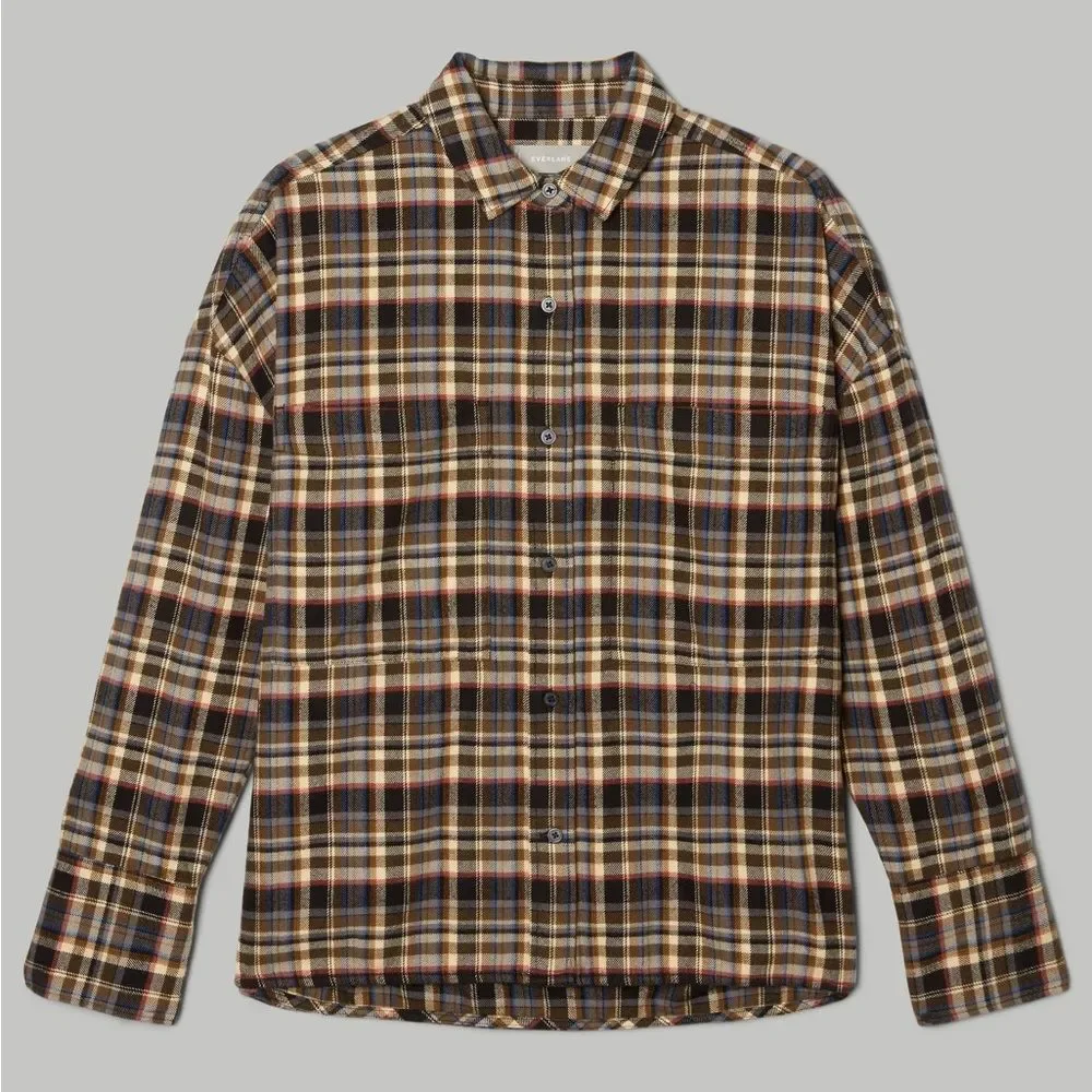 Everlane NWT The Boxy Plaid Flannel Size Small - Picture 6 of 12